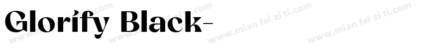 Glorify Black字体转换